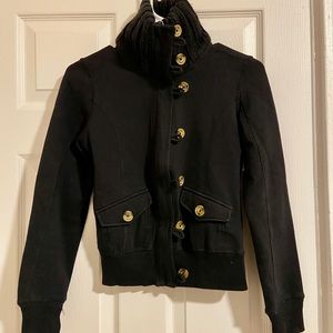 black winter jacket